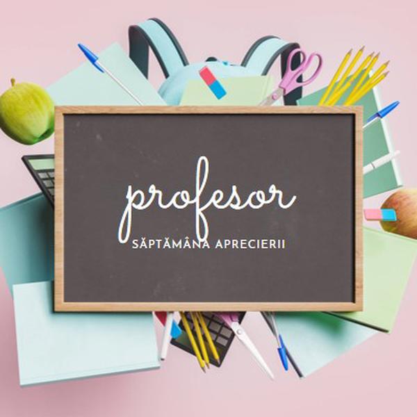 Aprecierea profesorilor pink modern-simple