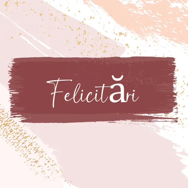 Felicitări simple pink organic-simple