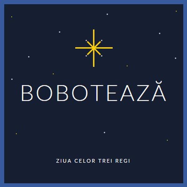 Observarea Boboteaza blue modern-simple