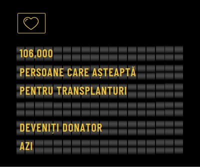 Deveniți donator de organe astăzi black modern-bold