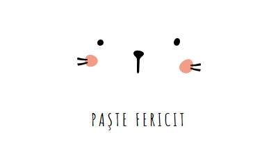 Paște fericit, iepuraș white whimsical-line