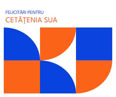 Felicitări pentru cetățenie red modern-geometric-&-linear