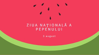 Ziua Națională a Pepenului pink modern-simple