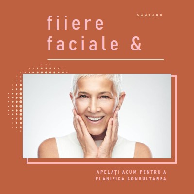 Facials and fillers sale orange modern-geometric-&-linear