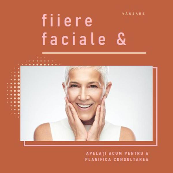 Facials and fillers sale orange modern-geometric-&-linear