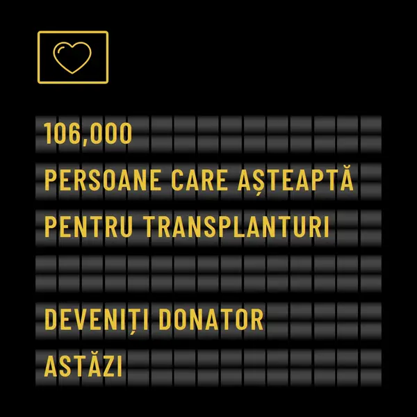 Deveniți donator de organe astăzi black modern-bold