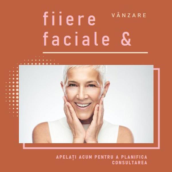 Facials and fillers sale orange modern-geometric-&-linear