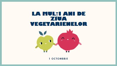 La mulți ani de Ziua Vegetarienilor white whimsical-line