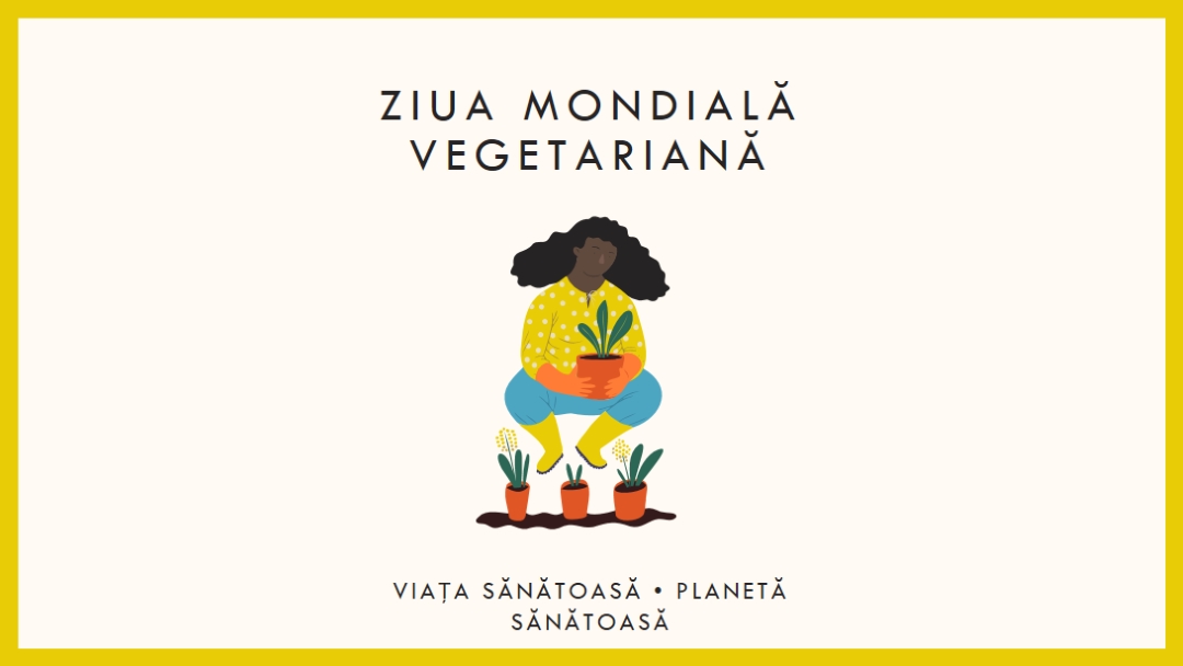 Este Ziua Mondială Vegetariană white modern-simple