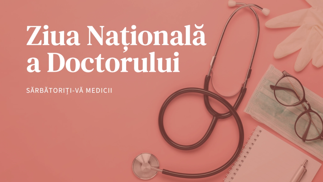 Sărbătoriți-vă medicii pink modern-simple