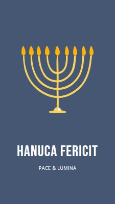 Hanuca Sameach blue modern-simple