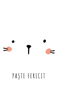 Paște fericit, iepuraș white whimsical-line