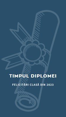 Diploma ta blue modern-simple