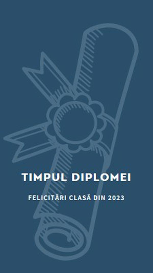 Diploma ta blue modern-simple