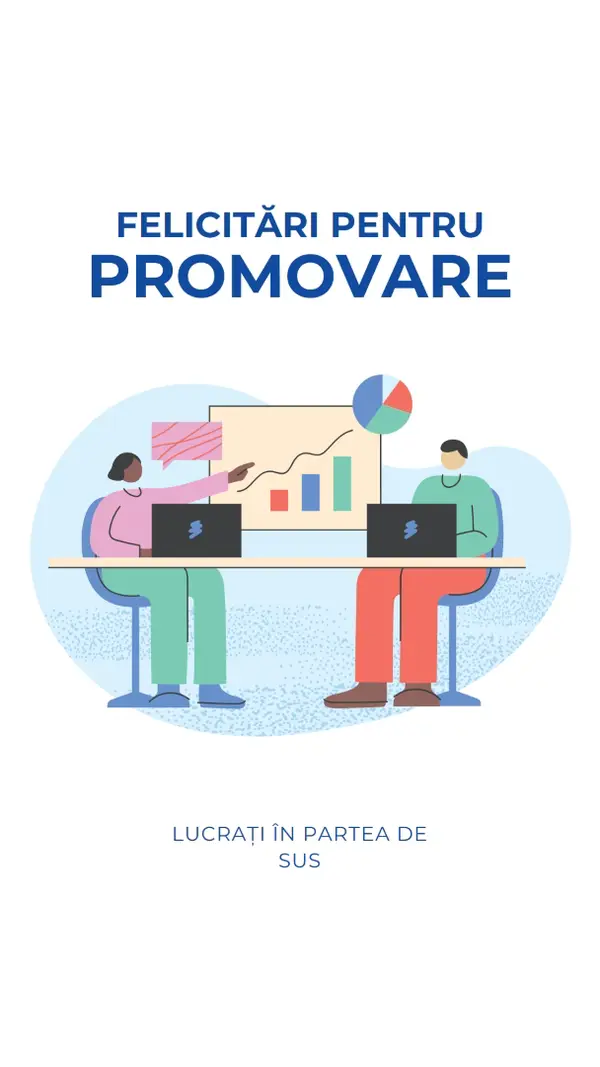 Felicitări pentru promovare white whimsical-line