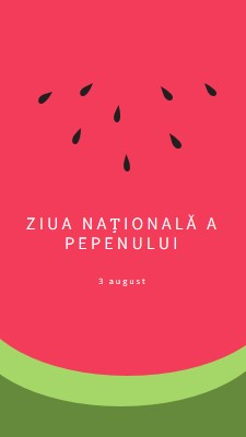 Ziua Națională a Pepenului pink modern-simple