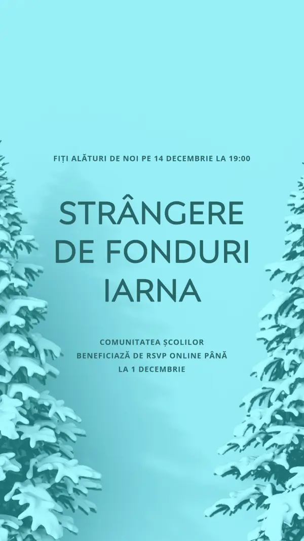 Tărâmul minunilor de iarnă blue modern-simple