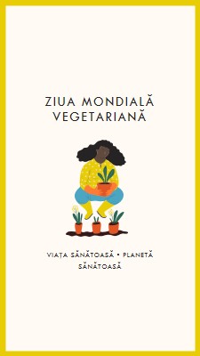 Este Ziua Mondială Vegetariană white modern-simple