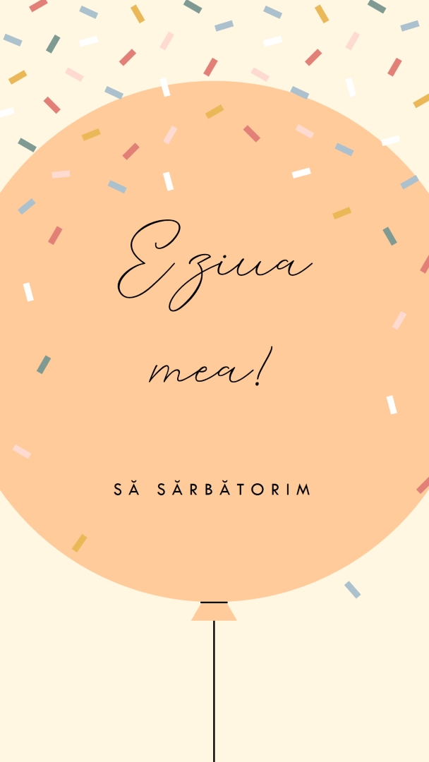 Să sărbătorim ziua mea de naștere yellow whimsical-line
