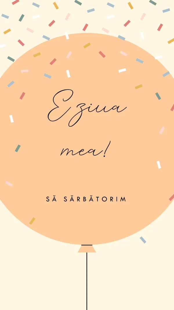 Să sărbătorim ziua mea de naștere yellow whimsical-line