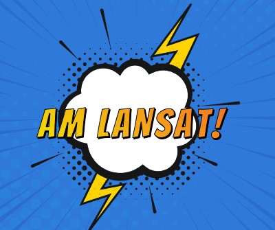 Am lansat! blue modern-bold