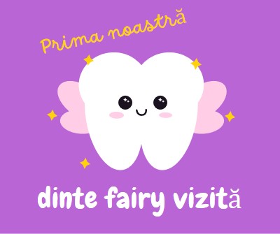 Prima vizită a zânei dinți purple whimsical-color-block