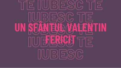 Te iubesc, Valentine purple modern-bold