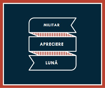 Sărbătorirea Lunii aprecierii militare blue modern-simple