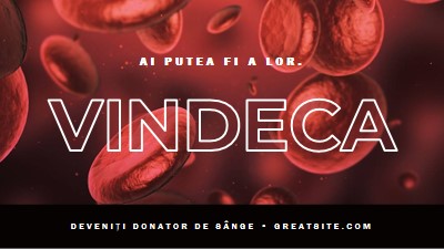 Deveniți donator de sânge red modern-simple