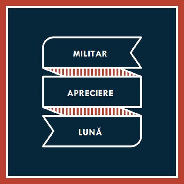 Sărbătorirea Lunii aprecierii militare blue modern-simple