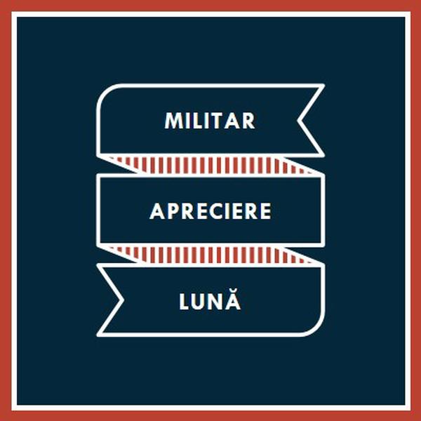 Sărbătorirea Lunii aprecierii militare blue modern-simple