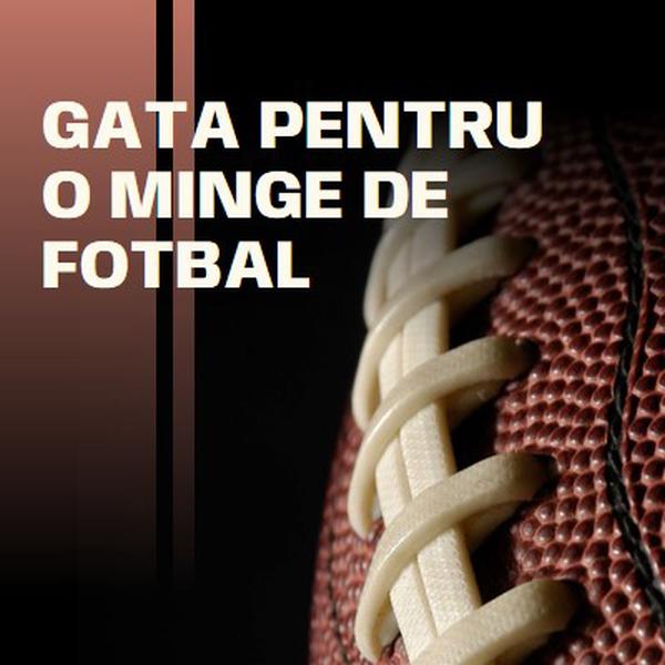 Gata pentru o minge de fotbal brown modern-simple