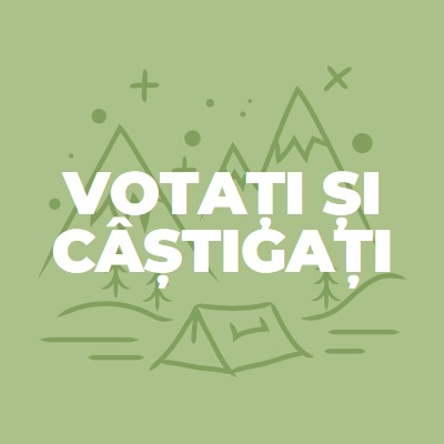 Votați și câștigați green whimsical-line