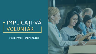 Să încurajăm voluntarii blue modern-simple