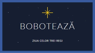 Observarea Boboteaza blue modern-simple