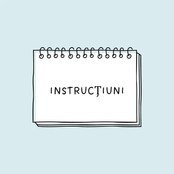 Instrucțiunile dvs. blue whimsical-line