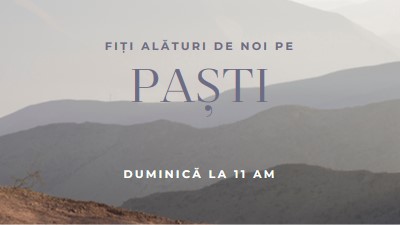 Veniți alături de noi în Duminica Paștelui gray modern-simple