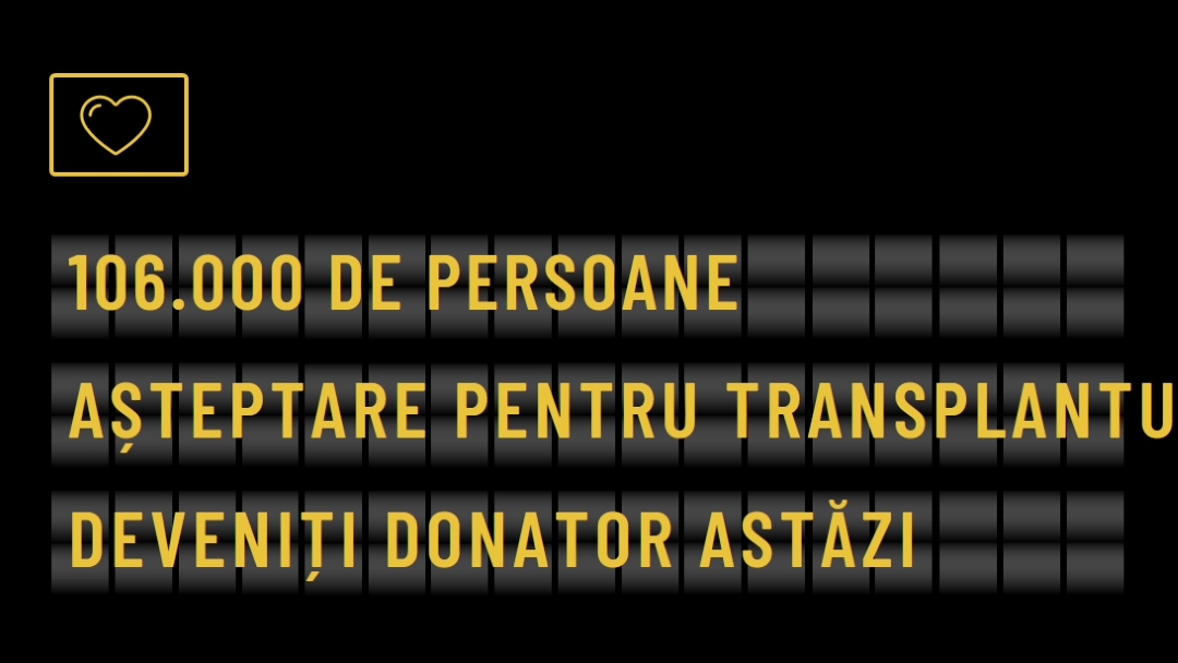 Deveniți donator de organe astăzi black modern-bold