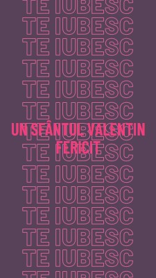 Te iubesc, Valentine purple modern-bold