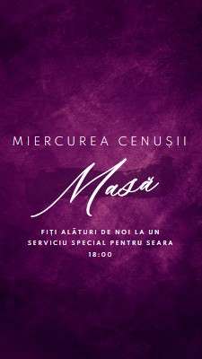 Miercurea Cenușii purple modern-simple