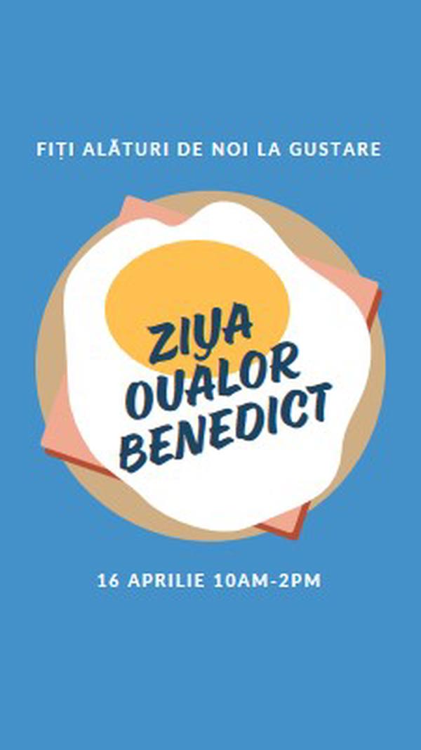 Ziua Ouălor Benedict blue whimsical-color-block