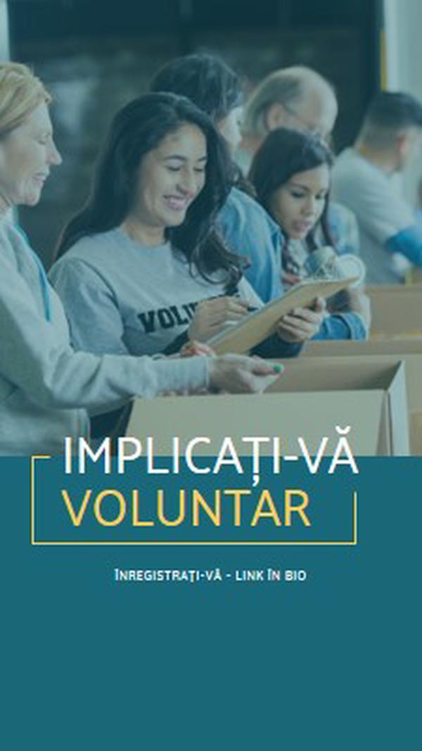 Să încurajăm voluntarii blue modern-simple