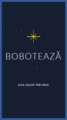 Observarea Boboteaza blue modern-simple