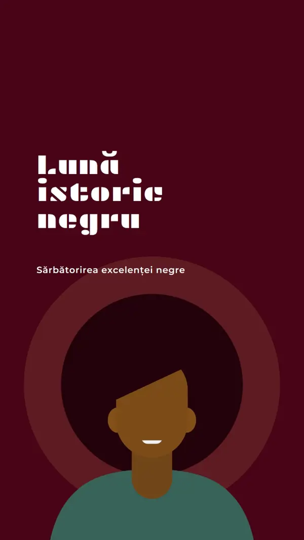 Sărbătoarea Lunii Istoriei Negre red modern-color-block