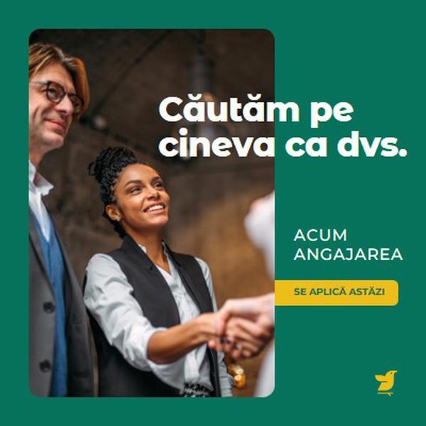 Căutăm pe cineva ca dvs. green modern,simple,corporate,minimal,neutral,geometric