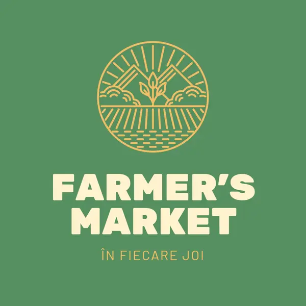 Veniți la piața fermierilor green clean,simple,logo,organic,typographic,rustic