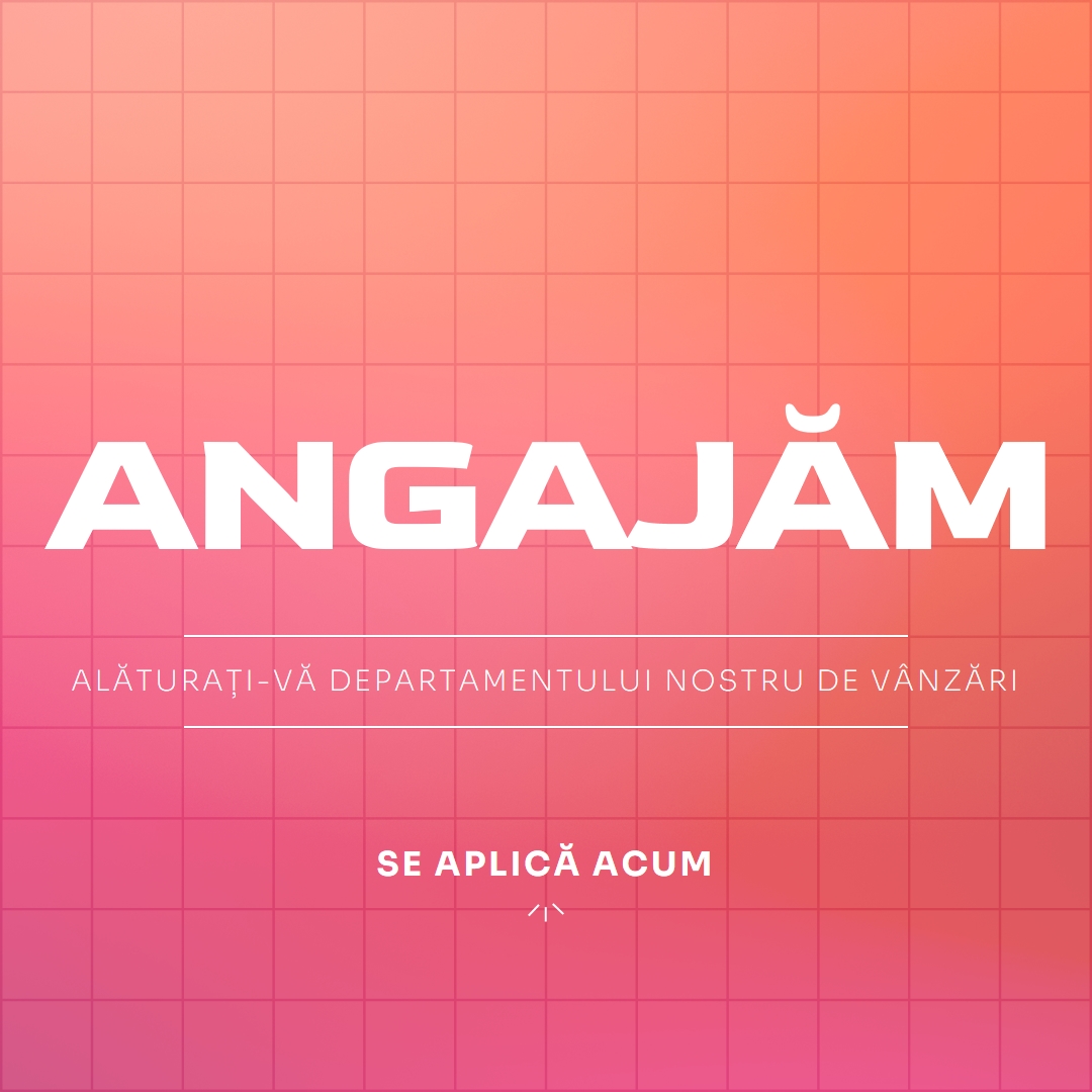 Angajăm - fiți alături de noi! pink simple,bold,gradient,grid,minimal,bright