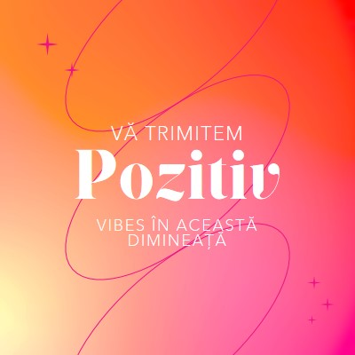 Vă urăm pozitivitate pink modern,line,gradient,simple,typographic