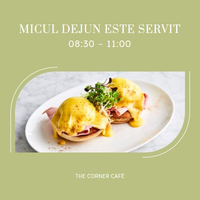 Micul dejun este servit green modern,minimal,linear