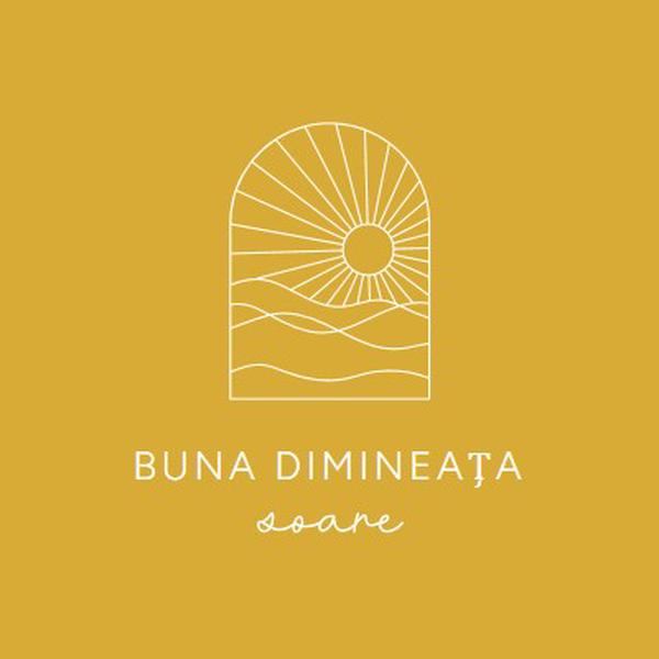 Bună dimineața, soare yellow modern,minimal,lines,simple,waves,sun